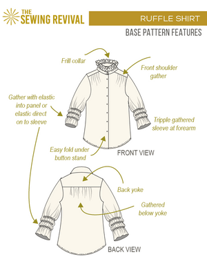Ruffle shirt features