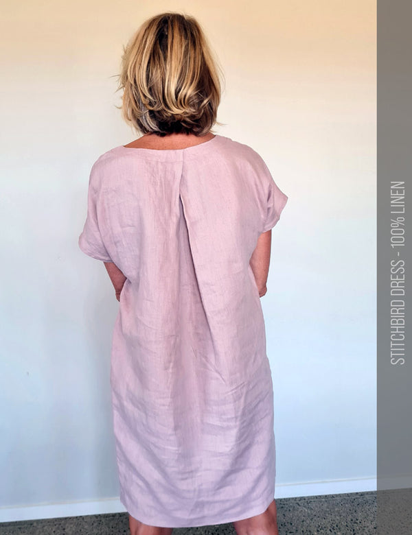 Stitchbird dress back pleat view