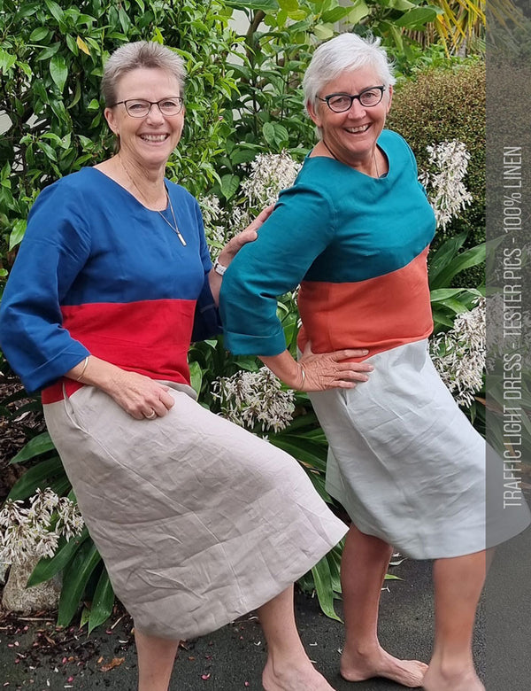 Womens modern sewing pattern in linen
