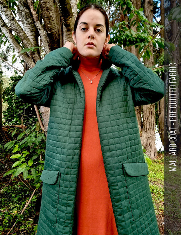 Mallard Coat in Quilted fabric Customer pic