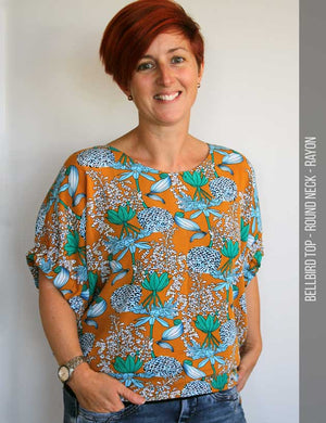 Bellbird top sewing pattern rayon