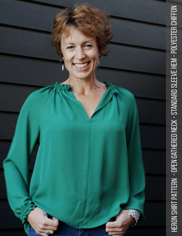 Heron top-PDF sewing pattern - openneck view