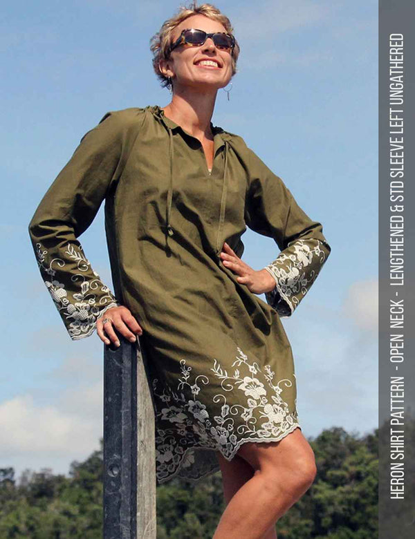 Heron shirt sewing pattern hack