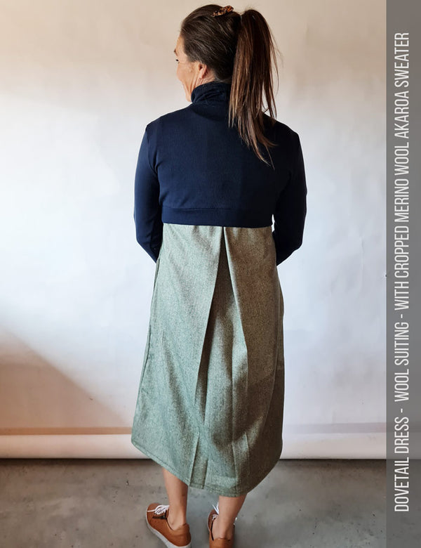 Winter dress sewing pattern for women