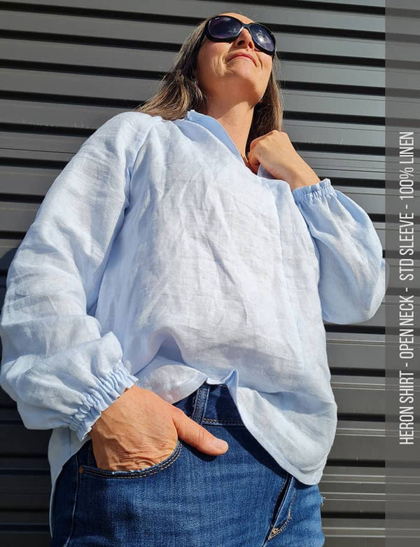 Heron shirt linen