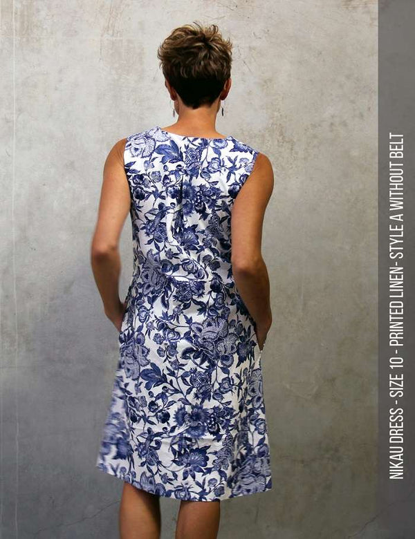 Nikau dress PDF sewing pattern - back view