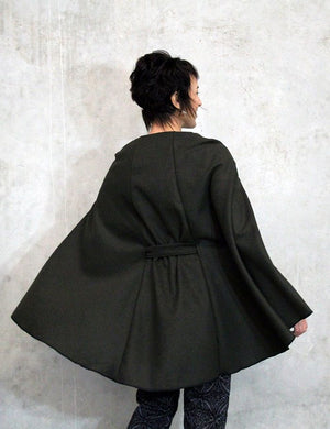 Womens cape pdf sewing pattern rear view 2