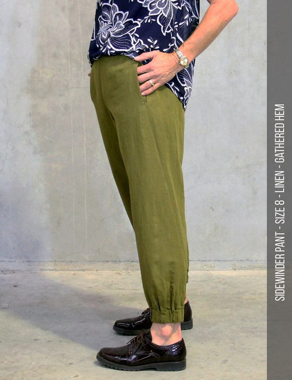 womens pant sewing pattern - side seam view