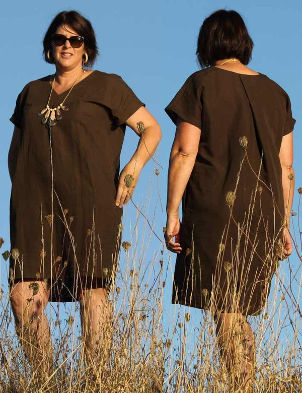 Stitchbird dress PDF sewing pattern - linen - XL