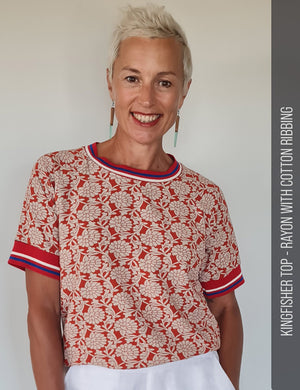 Woven tee shirt sewing pattern short sleeves