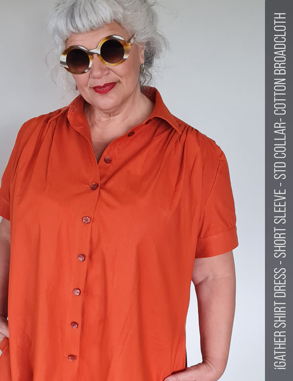 Modern shirt dress sewing pattern XL