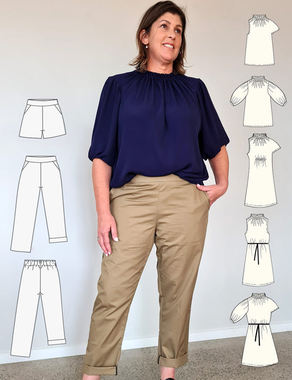 Sewing pattern bundle - classic pant and egret top