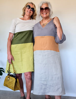 Easy sew linen dress for women
