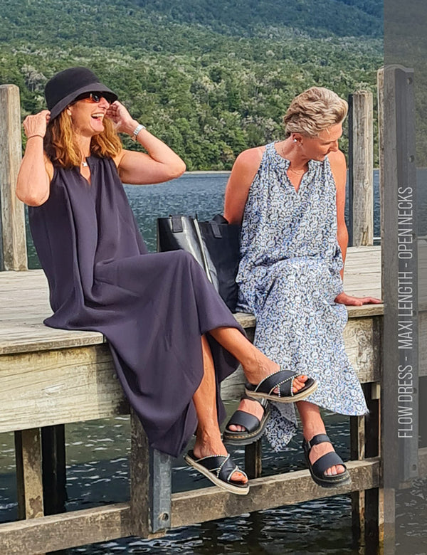 Flow dresses on the wharf