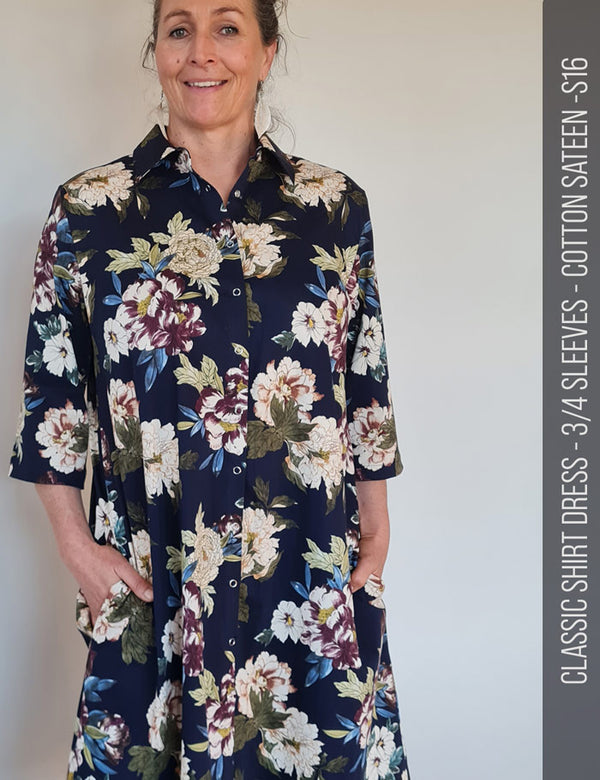 Shirt dress sewing pattern for winter
