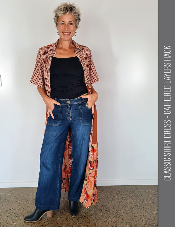 Stylish Shirt dress sewing pattern