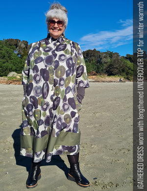 Winter shirt dress sewing pattern