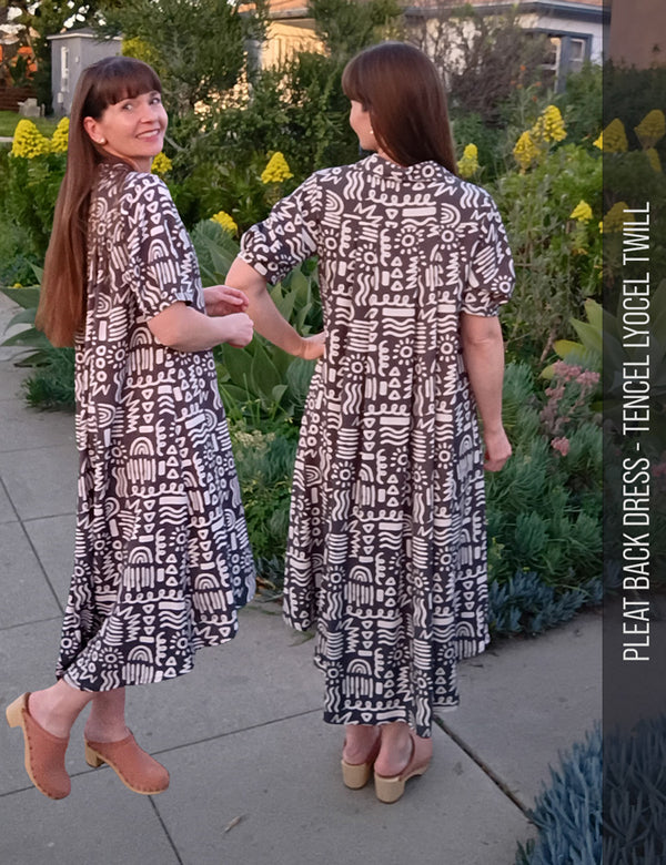 Dress with pleated back sewing pattern