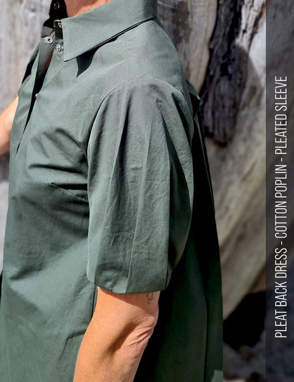 Pleat Back shirt dress