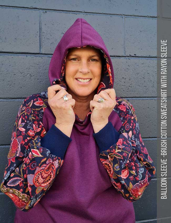 Bishop sleeve hoody pattern women