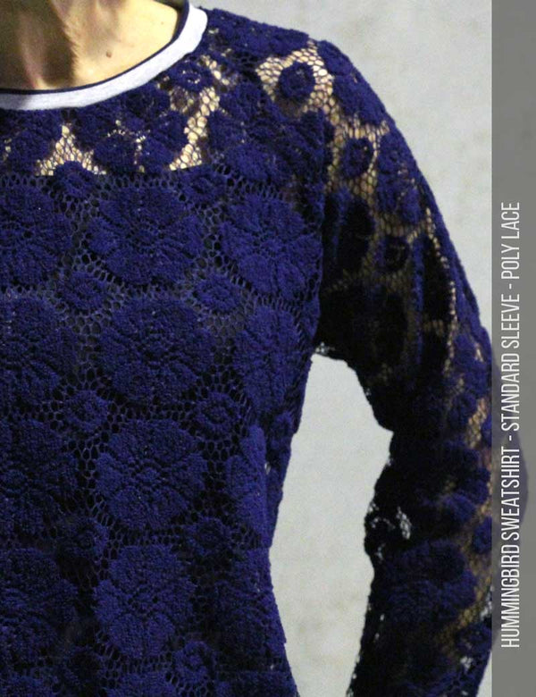 Sweatshirt in poly lace