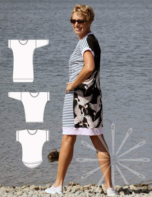 Tee shirt dress PDF sewing pattern women