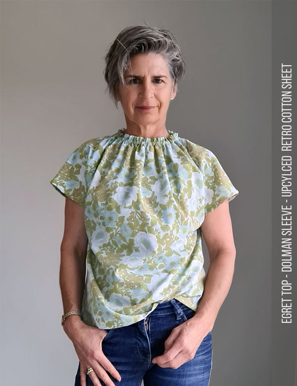 Easy gathered neck shirt sewing pattern