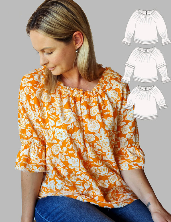 Raw edge shirt sewing pattern