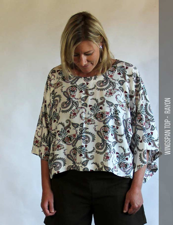 Womens loose top easy sew rayon