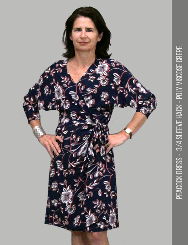 Wrap dress pattern hack long sleeves