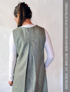 Pleat dress sewing pattern back view
