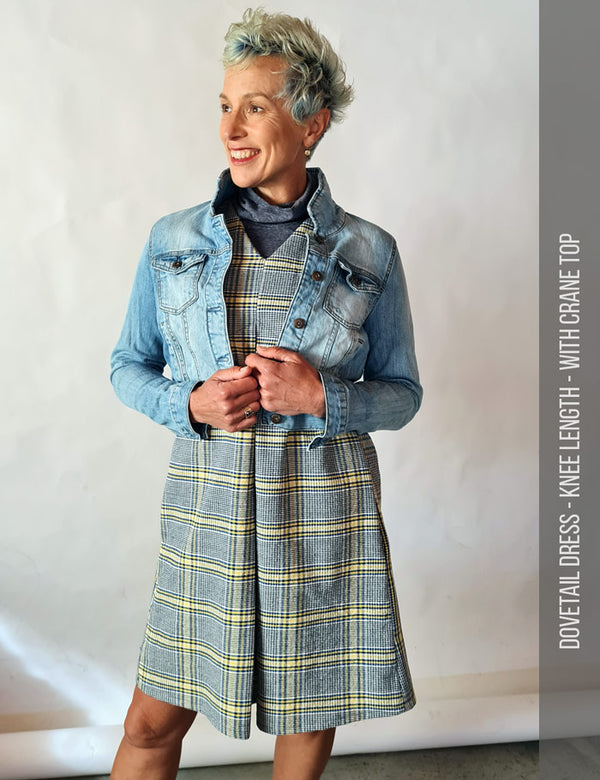 Dovetail pleat dress sewing pattern for winter
