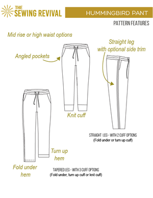 Pattern features TSRW300 Hummingbird Pants