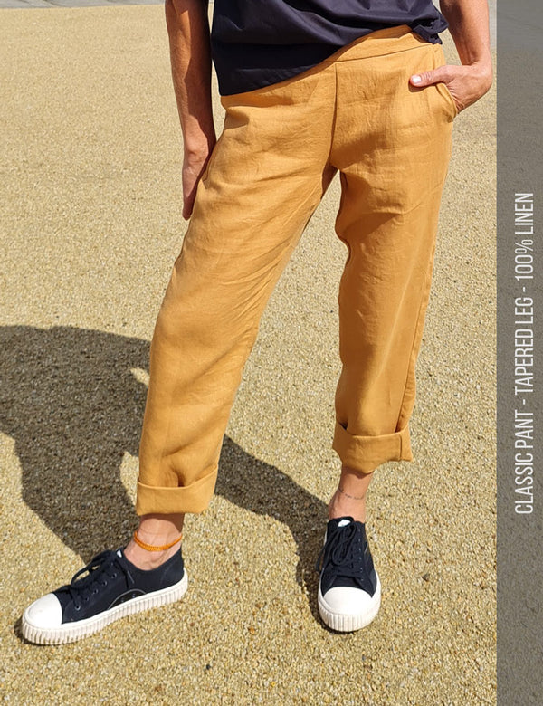 Tapered pull on pants sewing pattern