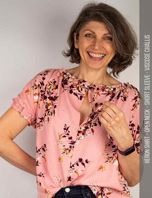 Lavant Women's Tunic Top Sewing Pattern with V Neck, sizes 8-30