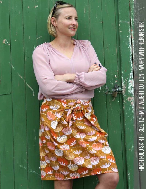 Finch fold skirt PDF sewing pattern