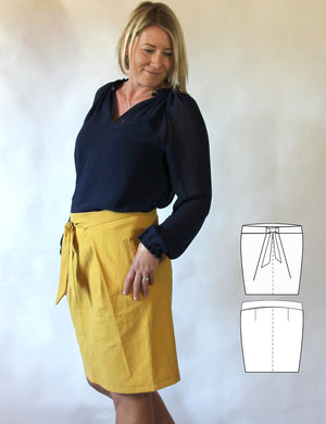 Flora fold skirt PDF sewing pattern