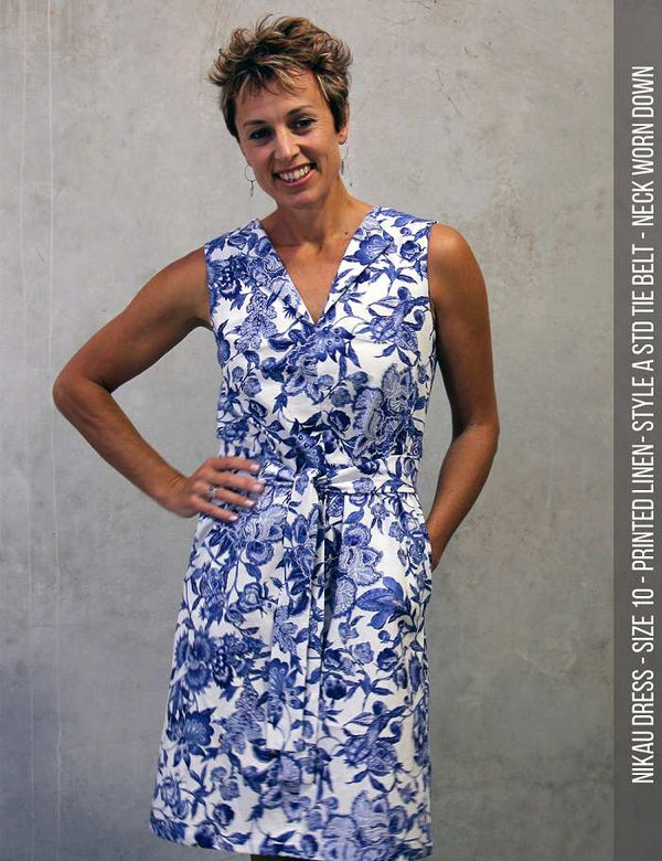 Nikau dress PDF sewing pattern -front view