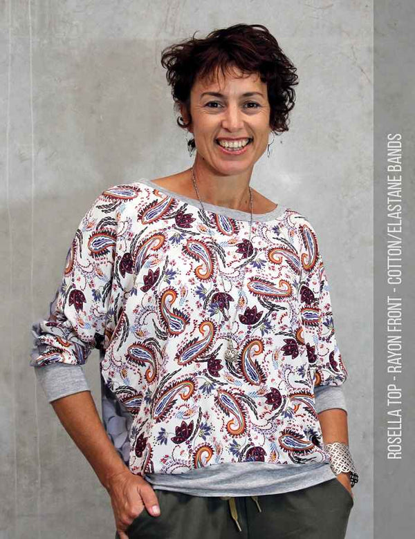 Rosell top sewing pattern front