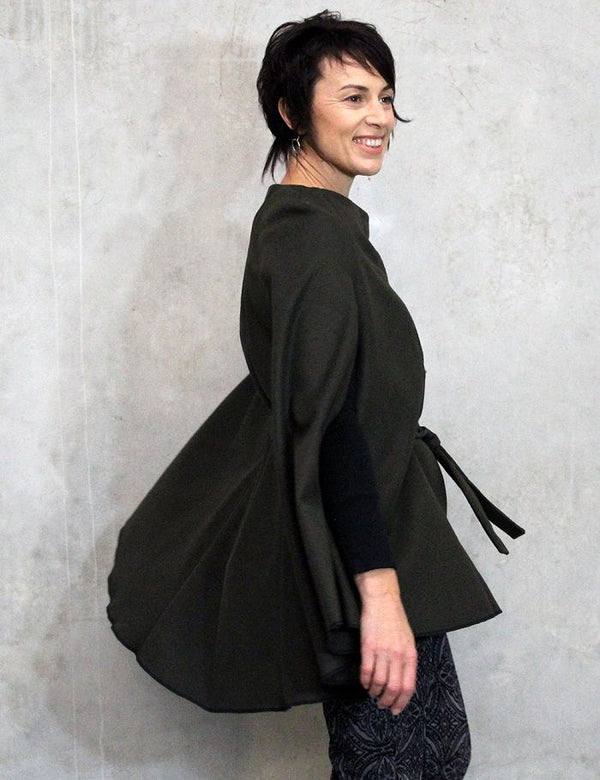Womens cape sewing pattern side view
