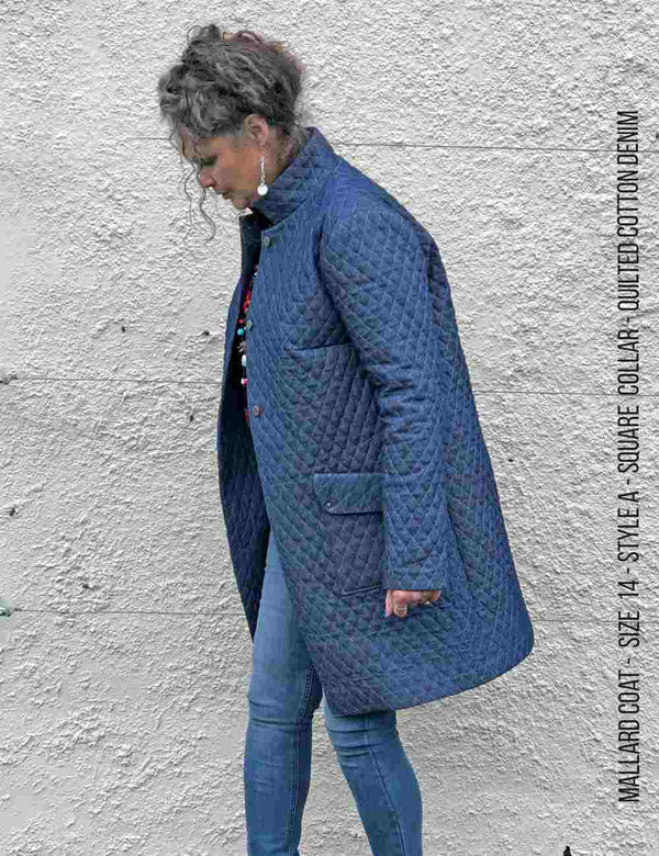 Mallard coat sewing pattern- quilted denim