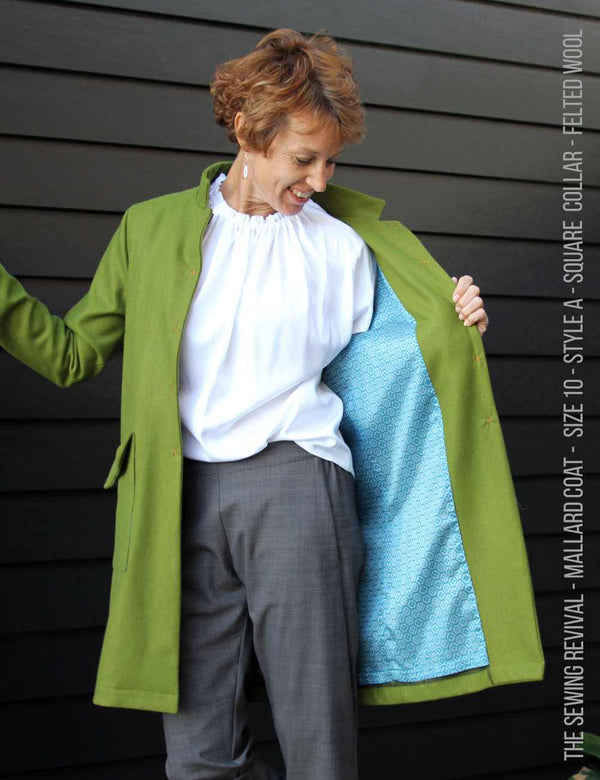 Mallard coat sewing pattern - wool