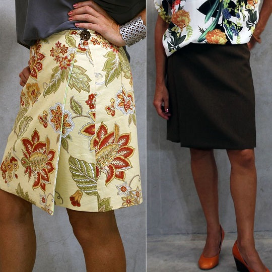Easy wrap skirt sewing pattern
