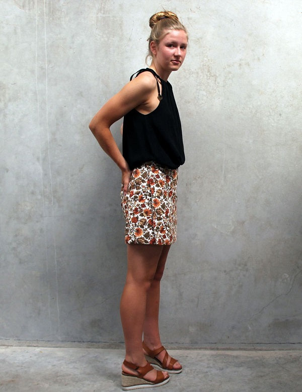 Beginner wrap skirt sewing pattern