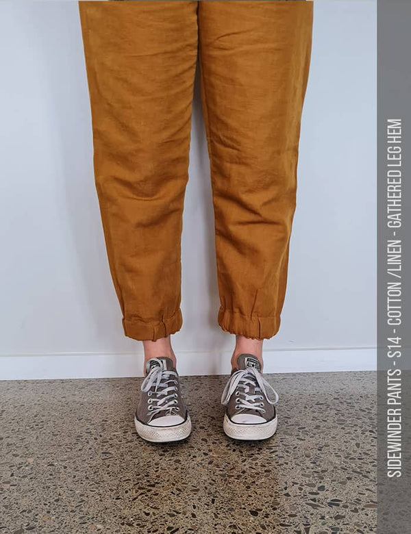 Sidewinder pant gathered hem