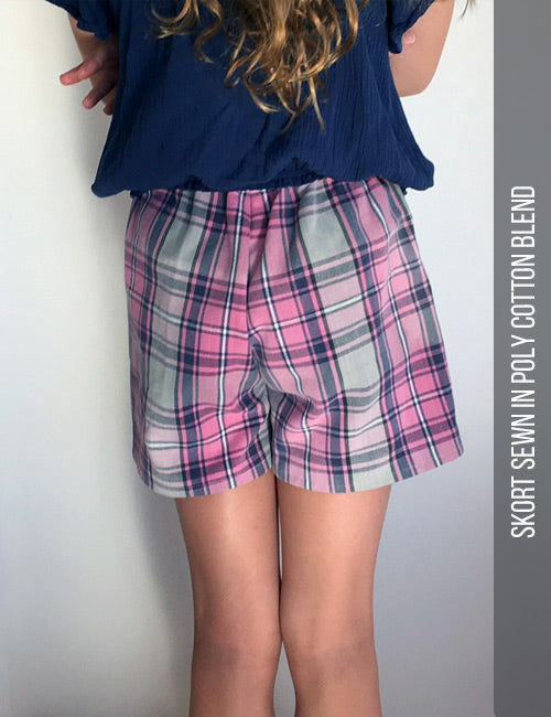 Rear view short sewing pattern for kids